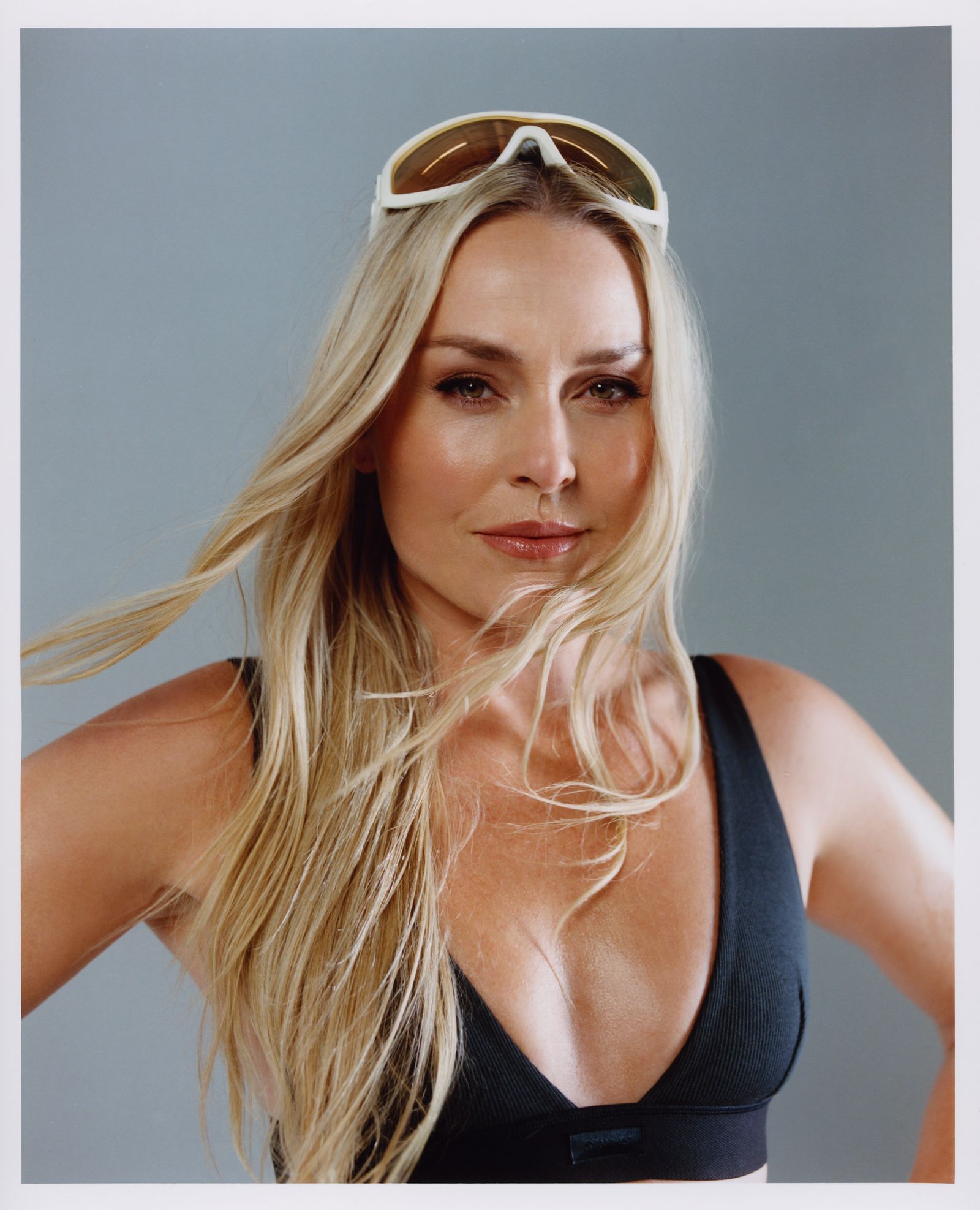 Image may contain Lindsey Vonn Blonde Hair Person Accessories Adult Face Head Photography Portrait and Sunglasses